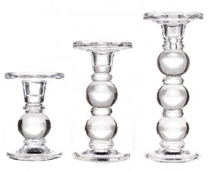 Bubble candle holder set of 3