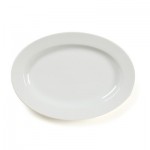 White Oval Platter 14in