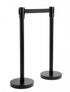 black stanchion