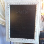 Chalkboard white scroll
