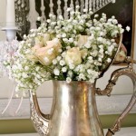 silver teapot vase