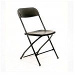 Black folding chair